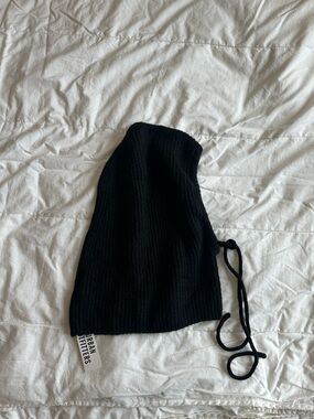Knit black balaclava